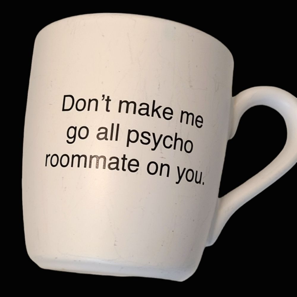 Psycho Coffee‎ Mug Ovarian Cancer Benefit 12 oz
